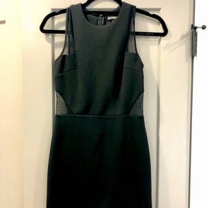 Express little black dress with mesh details